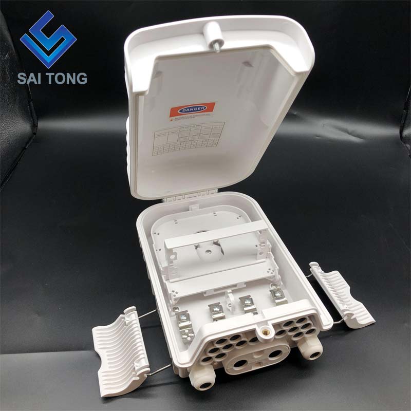 جعبه بسته شدن فیبر نوری Saitong 16 Core PLC FTTH FTTX FTTP Fiber Termination Box IP65 در فضای باز جعبه اتصال فیبر نوری سبک جدید