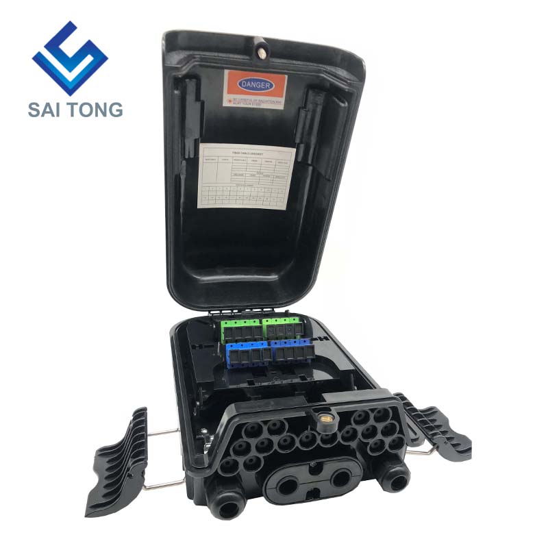 جعبه بسته شدن فیبر نوری Saitong 16 Core sc FTTH FTTX FTTP Fiber Termination Box IP65 Outdoor Optical Joint Box به سبک جدید