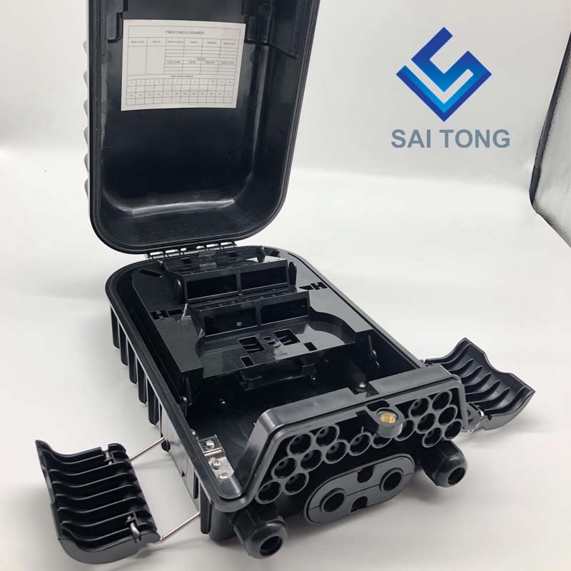 جعبه بسته شدن فیبر نوری Saitong 16 Core sc FTTH FTTX FTTP Fiber Termination Box IP65 Outdoor Optical Joint Box به سبک جدید