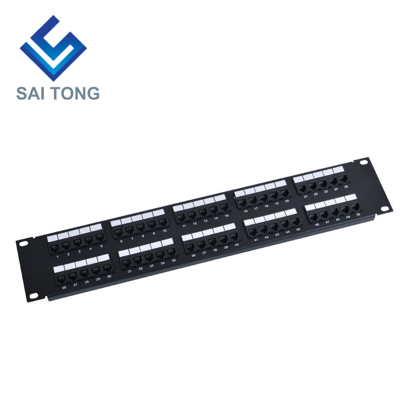 کت 2U 19 اینچی 50 پورت RJ11 Krone، براکت فولادی Cat3 Patch Panel Blank Patch Panel utp Cat3 RJ11