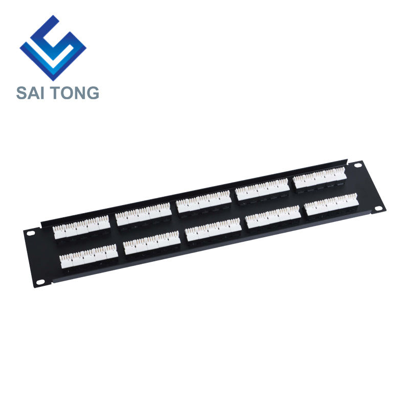 کت 2U 19 اینچی 50 پورت RJ11 Krone، براکت فولادی Cat3 Patch Panel Blank Patch Panel utp Cat3 RJ11