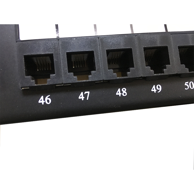 کت 2U 19 اینچی 50 پورت RJ11 Krone، براکت فولادی Cat3 Patch Panel Blank Patch Panel utp Cat3 RJ11