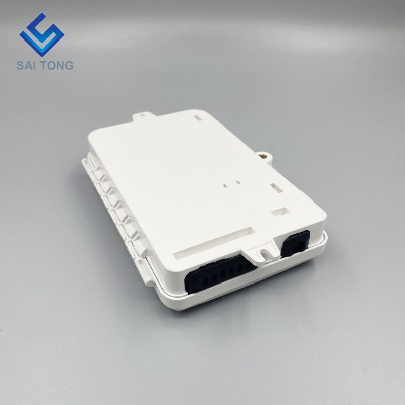 Saitong 1/6 Ports FTTH FTTX جعبه توزیع فیبر نوری 6 هسته ای جعبه پشتیبانی PLC جعبه نوری ABS