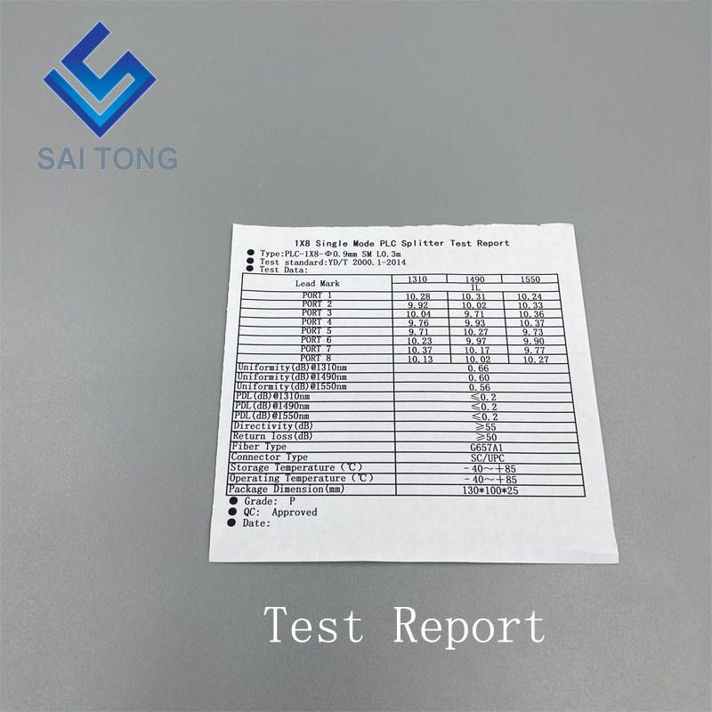 1:4 SC/UPC Rack Mount Plc Splitter ABS Box SC کانکتورهای UPC تقسیم کاست نوع 1X4 فیبر نوری