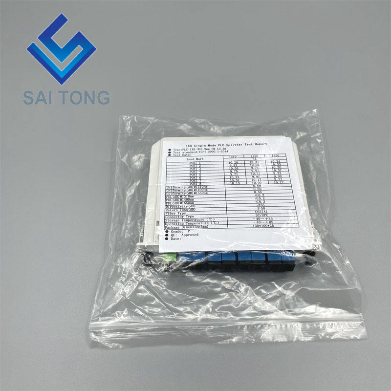 SC/UPC 1 x 8 فیبر نوری PLC اسپلیتر لوله کوچک نوع Splitter Plc شکاف ضد آب SC UPC LGX نوع جعبه کاست