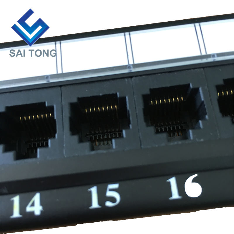 کت 1U 19 اینچ 24 پورت RJ45 Krone، براکت فولادی Cat5e Patch Panel Blank Unshielded utp Cat5e CAT5 CAT6 RJ45 Patch panel