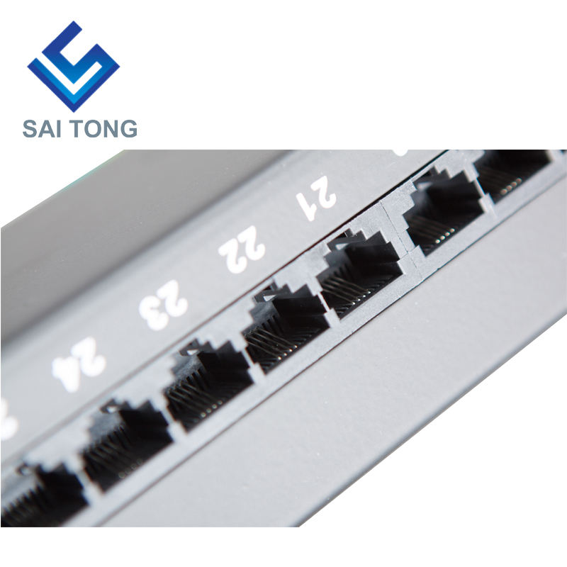 کت 1U 19'' 25 پورت RJ45 Krone، براکت فولادی Cat6 Patch Panel Blank Unshielded utp Cat5e CAT5 RJ45 Patch panel