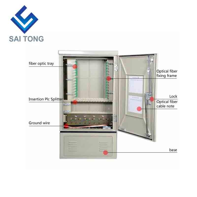 SaiTong FTTH 144 Core فیبر نوری smc در فضای باز ضد آب IP55 smc کابل کابینت فیبر پشتیبانی برای استاندارد یا سفارشی