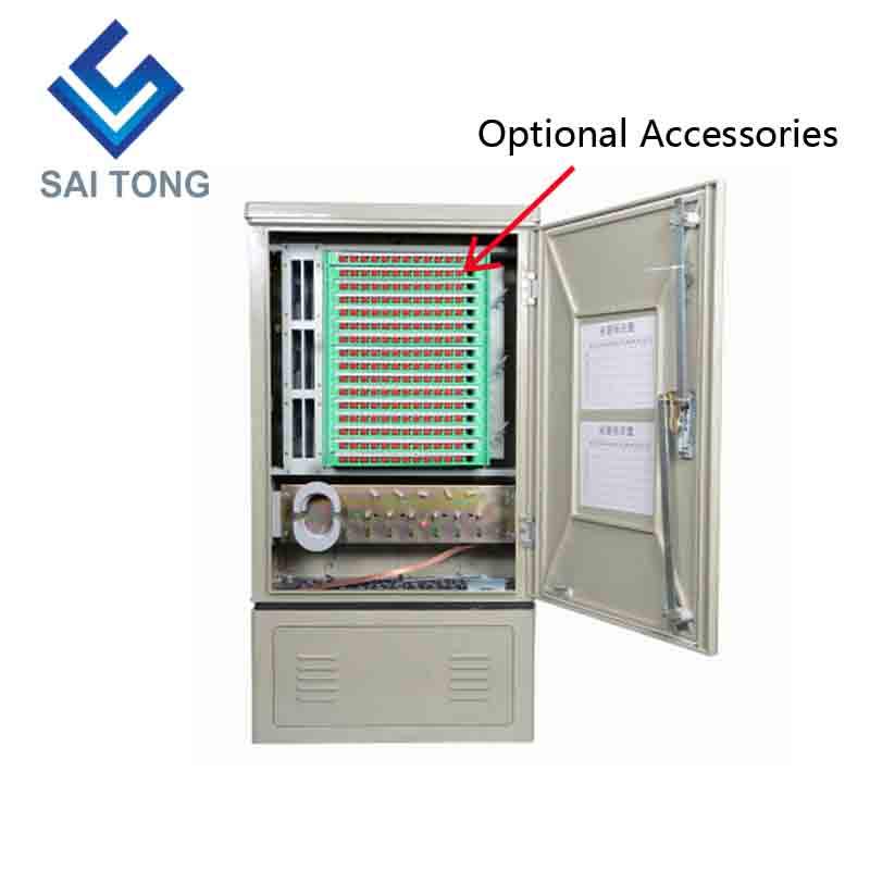 کابینت هاب توزیع فیبر SaiTong FTTH 144 Core SMC مواد ضد آب دسترسی در فضای باز کابینت فیبر نوری 144