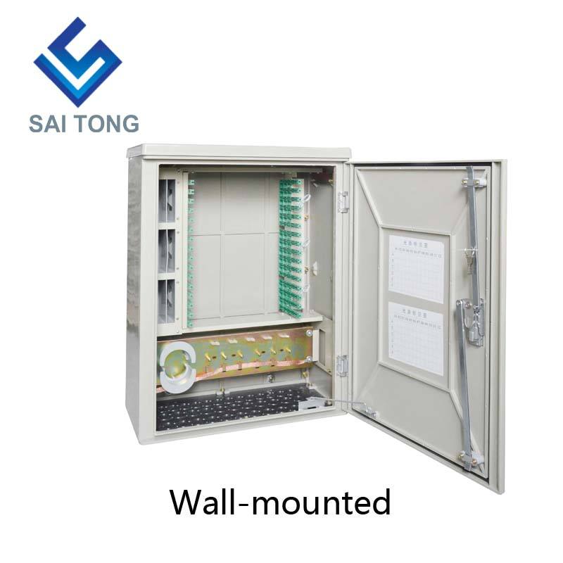 کابینت هاب توزیع فیبر SaiTong FTTH 144 Core SMC مواد ضد آب دسترسی در فضای باز کابینت فیبر نوری 144