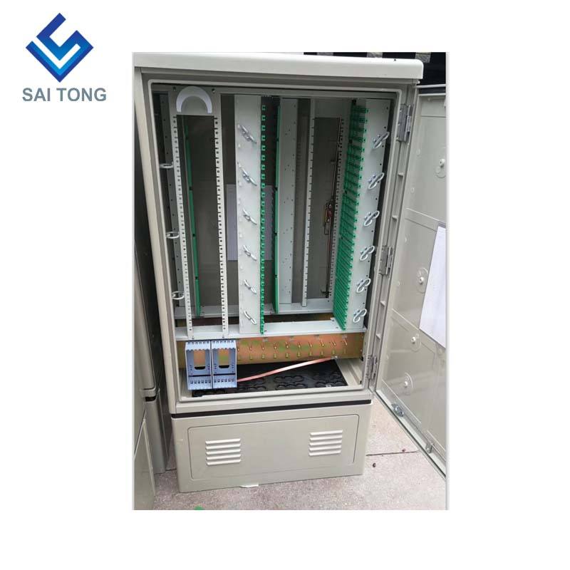 فروش داغ SaiTong FTTH 288 Core کابینت توزیع فیبر در فضای باز SMC مواد ضد آب در فضای باز 288 کابینت فیبر ODF ODB