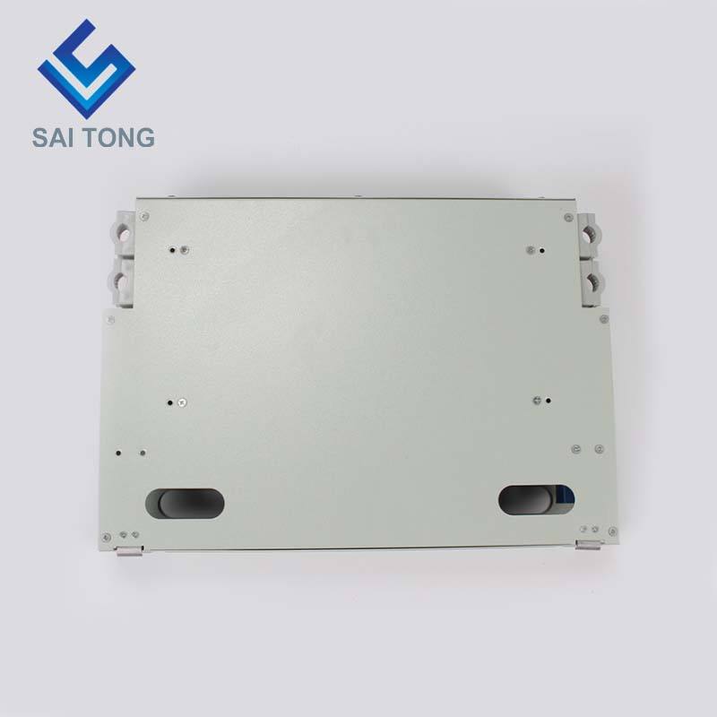 SaiTong FTTH 19 اینچ قفسه نصب کابینت 24 پورت SC/FC ODF 2 U 24 هسته فیبر نوری توزیع قاب اختیاری بار کامل