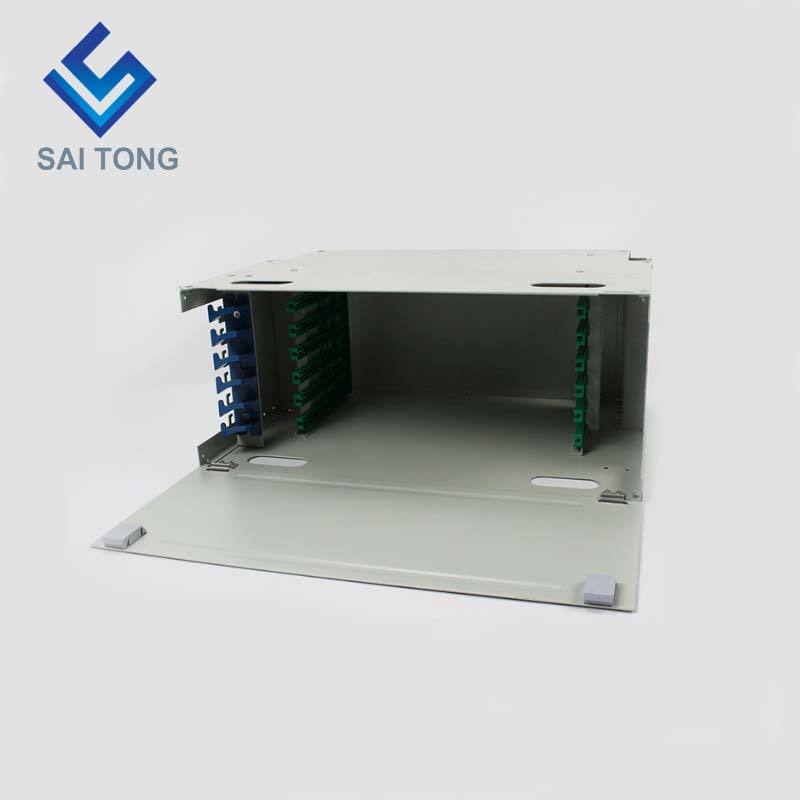 SaiTong FTTH 19 اینچ قفسه پایه 72 پورت کابینت SC/FC ODF 6 U 72 هسته فیبر نوری توزیع قاب اختیاری بار کامل