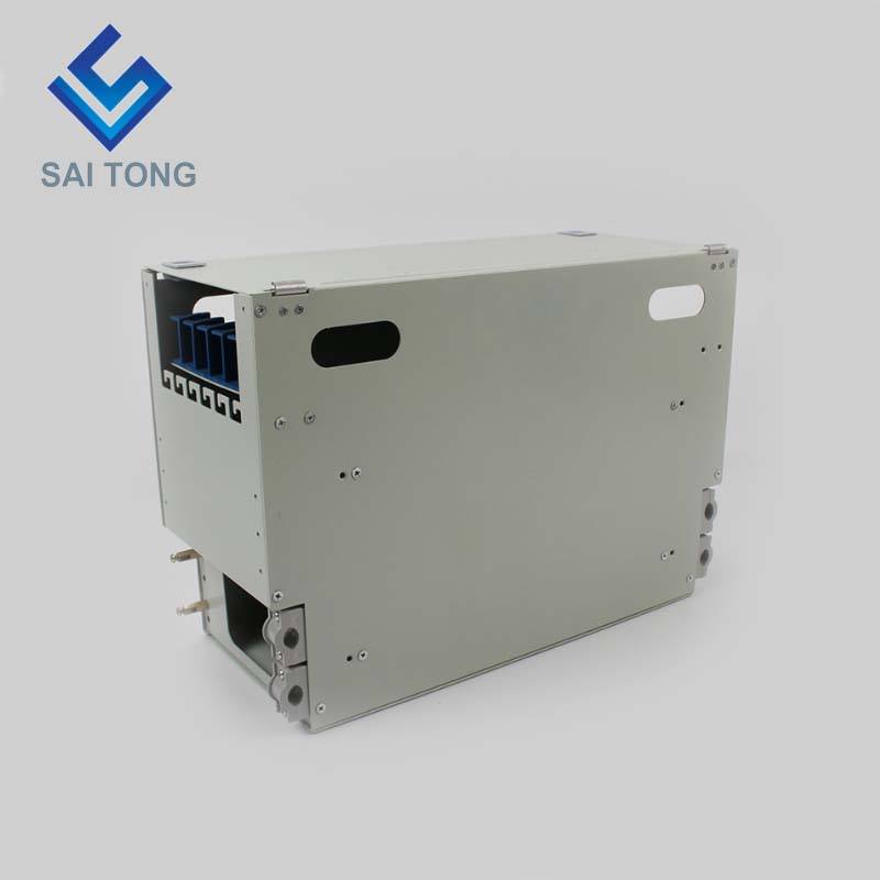 SaiTong FTTH 19 اینچ قفسه پایه 72 پورت کابینت SC/FC ODF 6 U 72 هسته فیبر نوری توزیع قاب اختیاری بار کامل