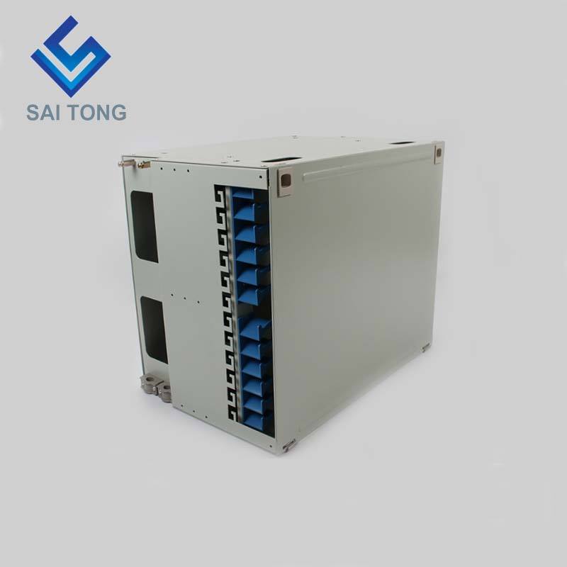 2022 SaiTong FTTH 19 اینچی قفسه پایه 144 پورت کابینت SC/FC ODF 12U 144 هسته فیبر نوری توزیع قاب اختیاری بار کامل